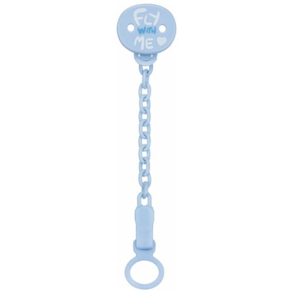 Porta succhietto Chicco 00004084210000 Clip con Catenella Azzurro