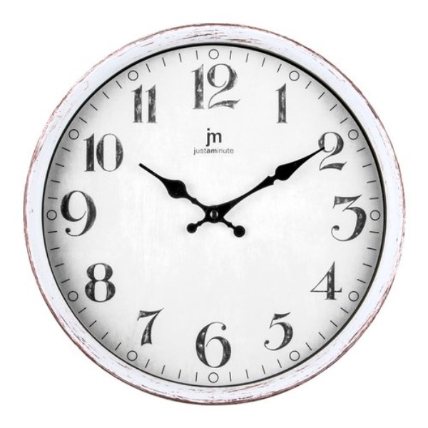 Orologio da parete Lowell 00887TB JUSTAMINUTE Bianco anticato
