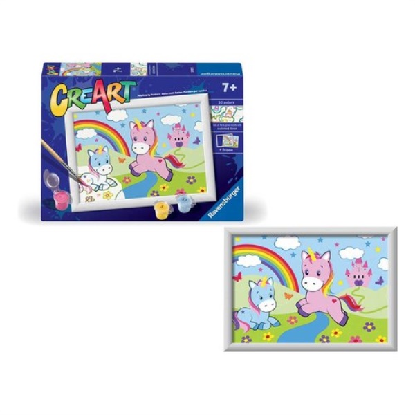 Creativo Ravensburger 23937 CREART Unicorni con arcobaleno