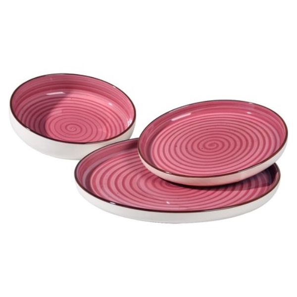 Servizio piatti Amicasa Art 25 VERTIGO Rosa