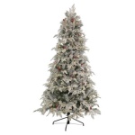 Amicasa - Albero Natale Amicasa SOLE Con 500 luci led pigne, bacche Verde inneva