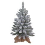 Amicasa - Albero Natale Amicasa 008343 Pinetto base juta Verde innevato Verde in