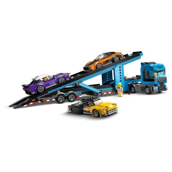 Costruzioni LEGO 60408 CITY GREAT VEHICLES Camion trasportatore con au