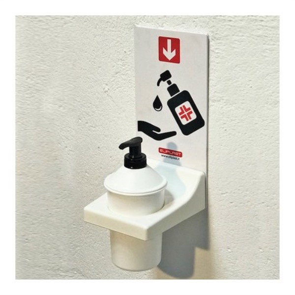 Porta sapone parete Eliplast 1010 1 Kit sanificazione mani Bianco