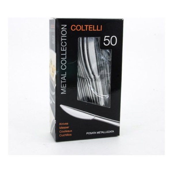 Set coltelli monouso Gold Plast 6991C 03 METAL Silver