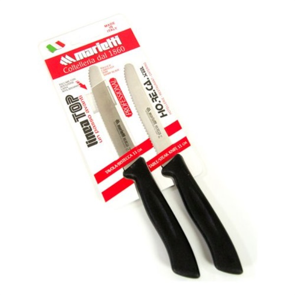 Set coltelli Marietti 1860 24TPC02N TOP Lama dentata Nero