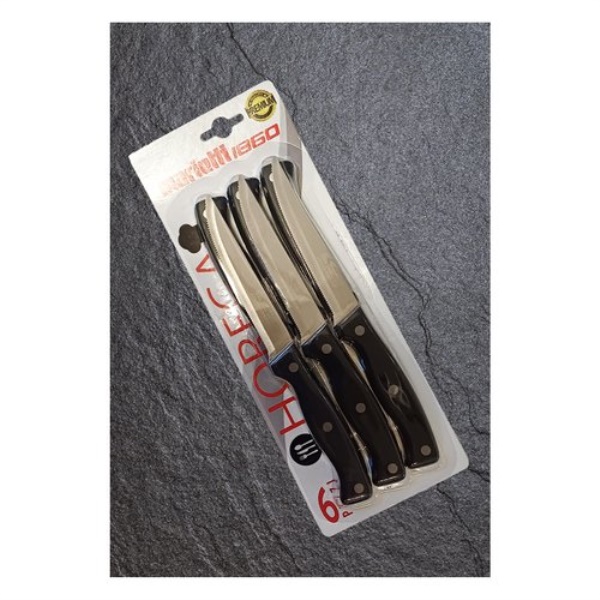 Set coltelli bistecca Marietti 1860 112FTBV6N INTEGRALE lama dentata 1
