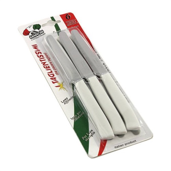 Set coltelli Marietti 1860 24TFB06B I TAGLIENTISSIMI Lama dentata Bian