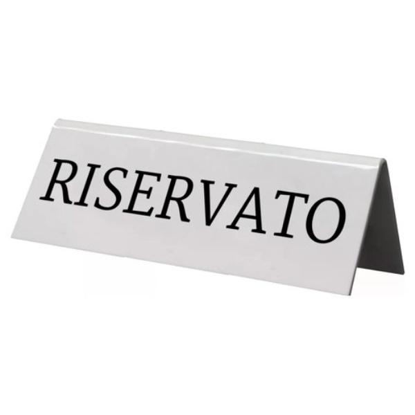 Segnaposto Vermes TN RES IT WT SECURIT Tavolo Riservato 5 pz Bianco