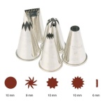 Piazza Effepi - Sacco decoratore dolci Piazza Effepi 276703 Set 5 Bocchette Inox