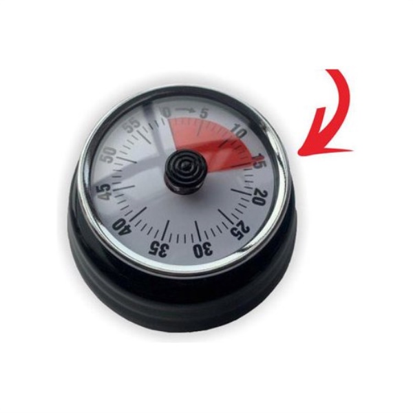 Timer cucina Lit Gas TIMERDELUXE Magnetico 60 minuti Nero