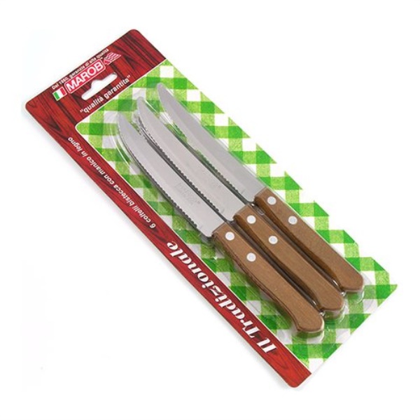 Set coltelli bistecca Marietti 1860 914TRB06 TRADIZIONALE lama dentata