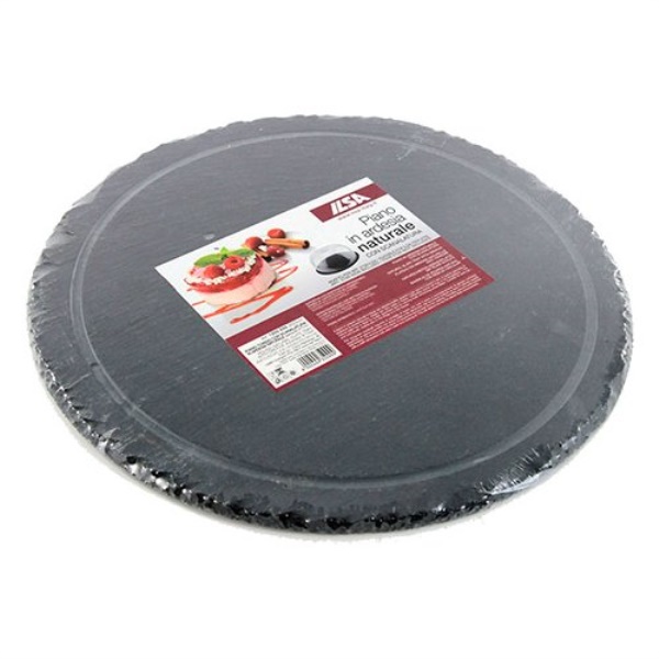 Piatto portata Ilsa 12050330PPV ARDESIA con scanalatura Nero