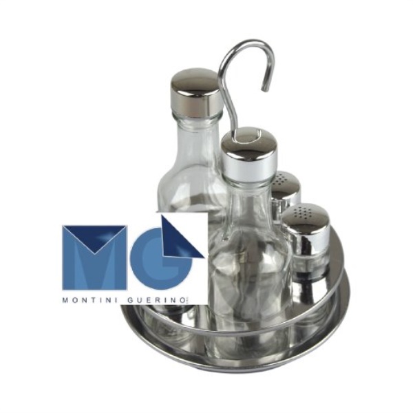 Set condimento Montini Guerino 813EE DAISY Menage Cromo