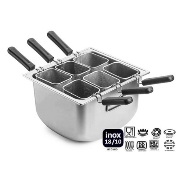 Cuoci pasta Pinti inox 3390Q406 TENDER PROFESSIONAL 6 cestelli Cromo