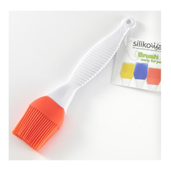 Pennello cucina Silikomart 70 049 72 0001 silicone medium Arancio e Bi