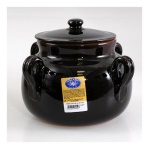 Vulcania - Pentola terracotta Vulcania B1FA420 Fagioliera 4 manici con coperchio 