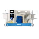 Metaltex - Cestello box doccia Metaltex 40.38.02 Doppia Barra+2 Ganci Radius 4038