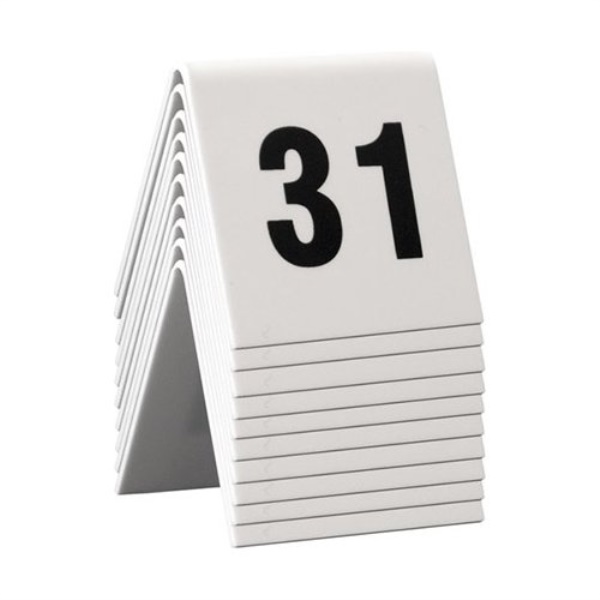 Segnaposto Vermes TN 31 40 WT SECURIT Set 10 Numeri da 31 a 40 Bianco