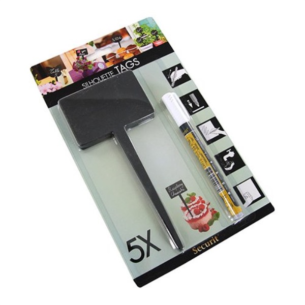 Targhetta vetrina Vermes TAG RECTANGLE 5 SECURIT Rettangolare con spil