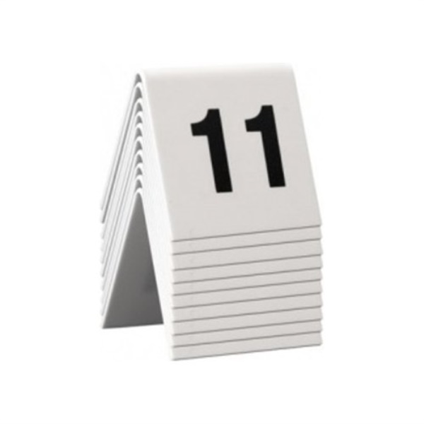 Segnaposto Vermes TN 11 20 WT SECURIT Set 10 Numeri da 11 a 20 Bianco