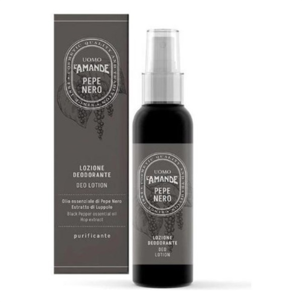 Deodorante L'Amande Lozione traspirante pepe nero 100 ml