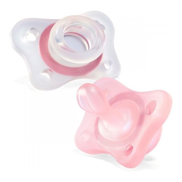 Gommotto Chicco 7308851 PHYSIOFORMA Bimba Dual Soft Trasparente e Rosa