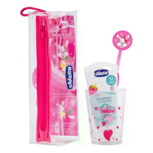Set igiene orale bimbi Chicco 120991 Hippo Fucsia