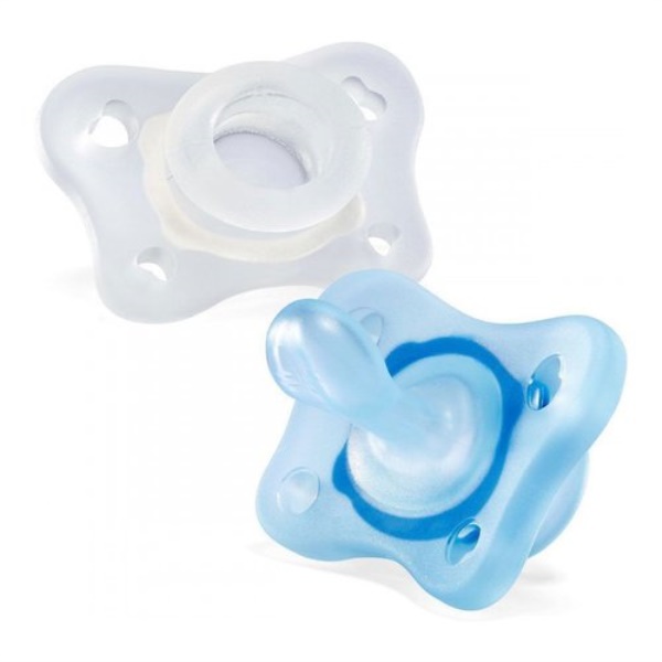 Gommotto Chicco 7308861 PHYSIOFORMA Bimbo Dual Soft Trasparente e Azzu