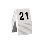 Segnaposto Vermes TN 21 30 WT SECURIT Set 10 Numeri da 21 a 30 Bianco