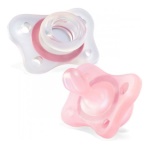 CHICCO - Gommotto Chicco 7308851 PHYSIOFORMA 2 pz Bimba Dual Soft 2-6m Traspare