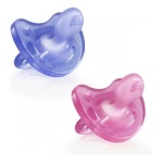 CHICCO - Gommotto Chicco 7308751 PHYSIOFORMA 2 pz Bimba Dual Soft 6-16m Rosa e 