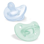 CHICCO - Gommotto Chicco 7308821 PHYSIOFORMA 2 pz Bimbo Soft 2-6m Verde e Azzur