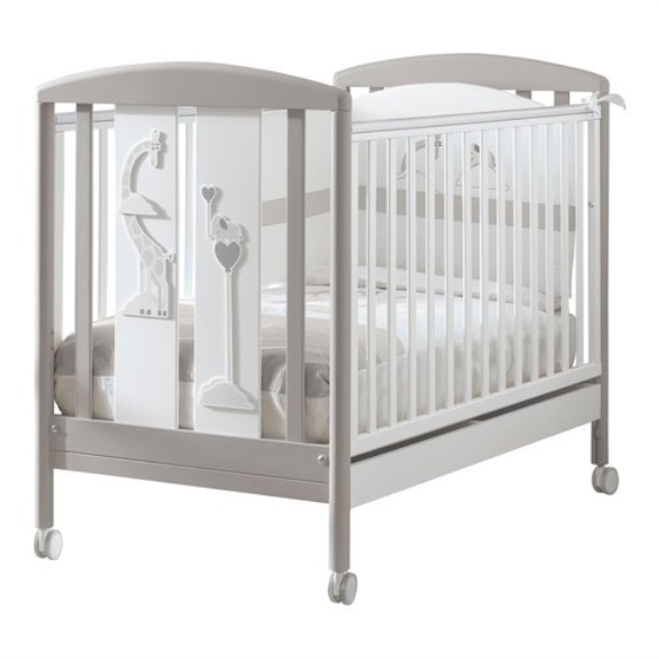 Lettino infanzia Pali 0127Savanagr SAVANA Bianco e Grigio