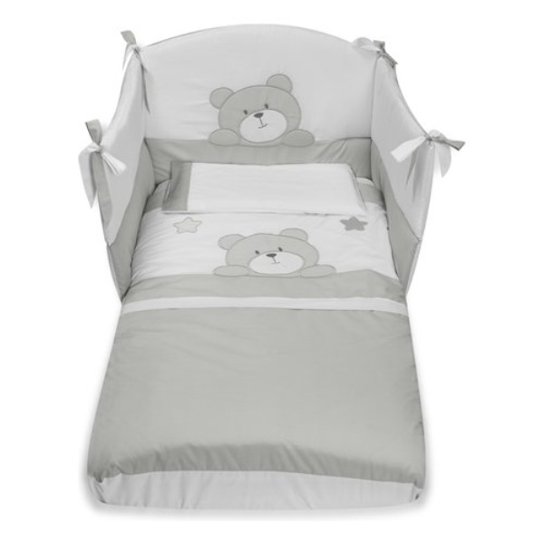 Piumone lettino Pali 0677253Grto TEO set 3 pz Grigio