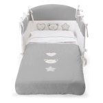 Piumone lettino Pali 06878Birillog BIRILLO set 3 pz Grigio