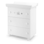 Pali - Bagnetto fasciatoio Pali 0533TEOGR TEO 3 cassetti Bianco e grigio Bian