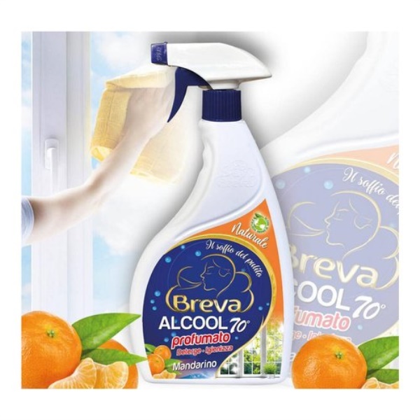 Detergente igienizzante Breva Alcool 70° profumato Mandarino