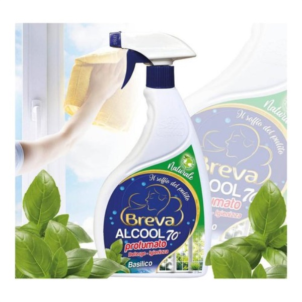 Detergente igienizzante Breva Alcool 70° profumato Basilico