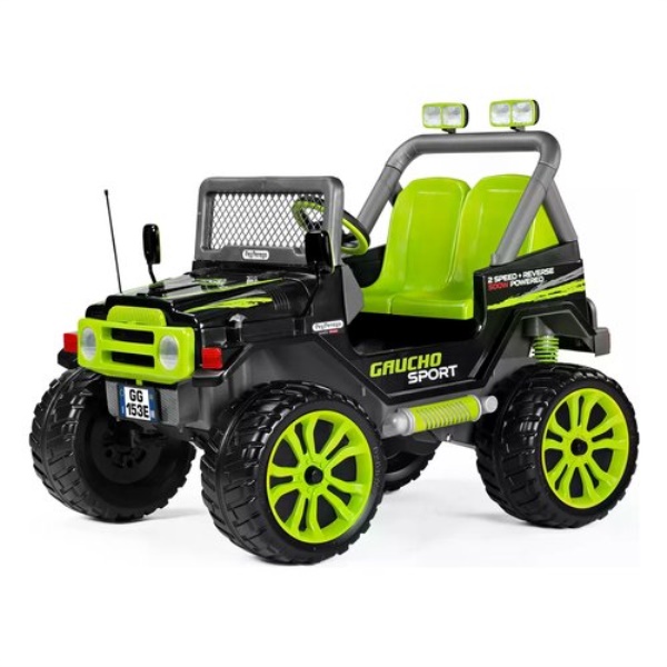Auto elettrica Peg Perego IGOD0112 Gaucho Sport 12V 12Ah Nero e Verde