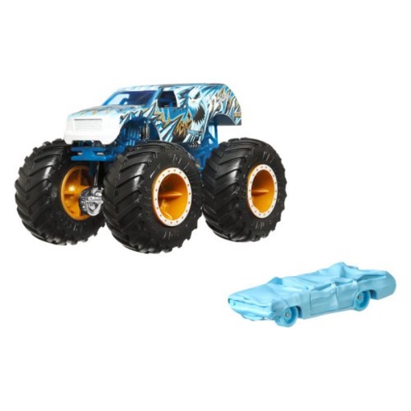 Automodello Mattel GRH81 HOT WHEELS Set Monster Truck Distruggi e schi