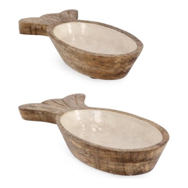 Set coppette Yes Everyday 0550903 KNOSSOS Pesce Bianco e Legno