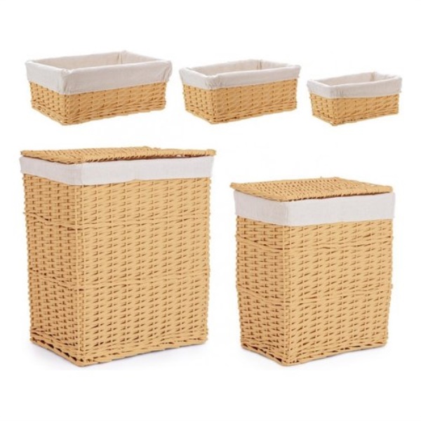 Set porta biancheria Yes Everyday 0415516 ALESHA con ceste Beige
