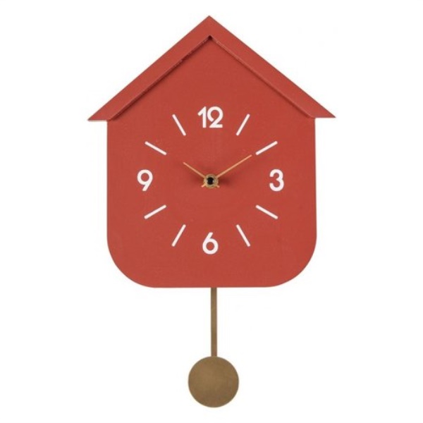 Orologio da parete Yes Everyday 0182445 HOME Pendolo Rosso mattone