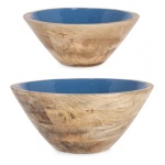 Yes Everyday - Vaso Yes Everyday 0550912 KNOSSOS Set 2 ciotole Blu e Legno