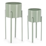 Yes Everyday - Set porta vasi piante Yes Everyday 0741486 ESTER 2 supporti tondi Verd