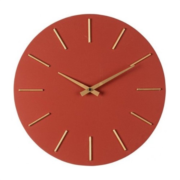 Orologio da parete Yes Everyday 0182448 TIMELINE Rosso mattone