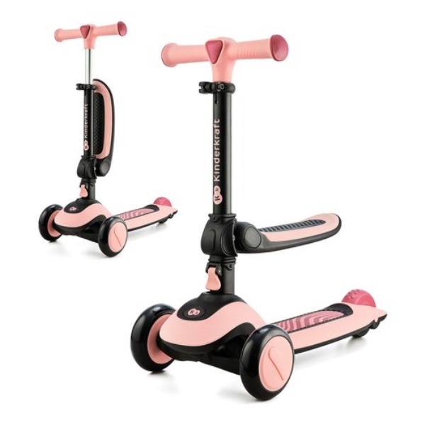 Monopattino bimbi Kinderkraft KRHALL00PNK0000 HALLEY Cavalcabile 2 in 