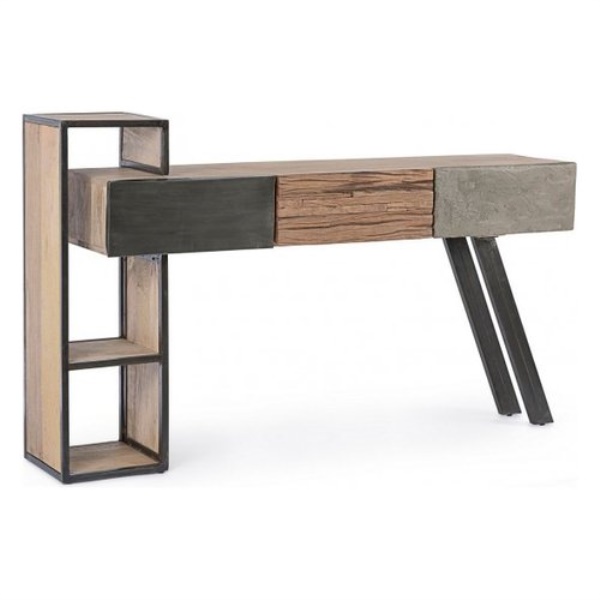 Consolle Bizzotto Homemotion 0746640 MANCHESTER Legno e Grigio