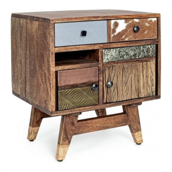 Comodino Bizzotto Homemotion 0746785 DHAVAL Multicolor